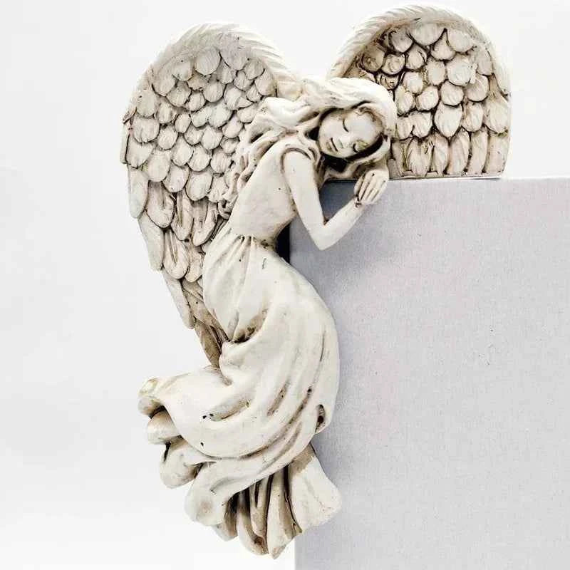 Home Decor Creative Fashion Crafts Angel Wings Resin Craft Door Frame Ornament Angel Winged Goddess Garden Door Decor Gifts