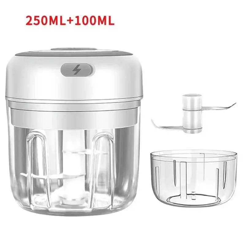 Electric Food Chopper Garlic Crusher Meat Grinder Mini Garlic Press Vegetable Chopper Masher Machine USB Kitchen Gadgets 100ml