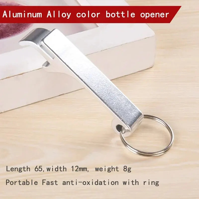 Aluminum Bottle Opener with Keychain Loop – Portable Beer Opener Set of 2