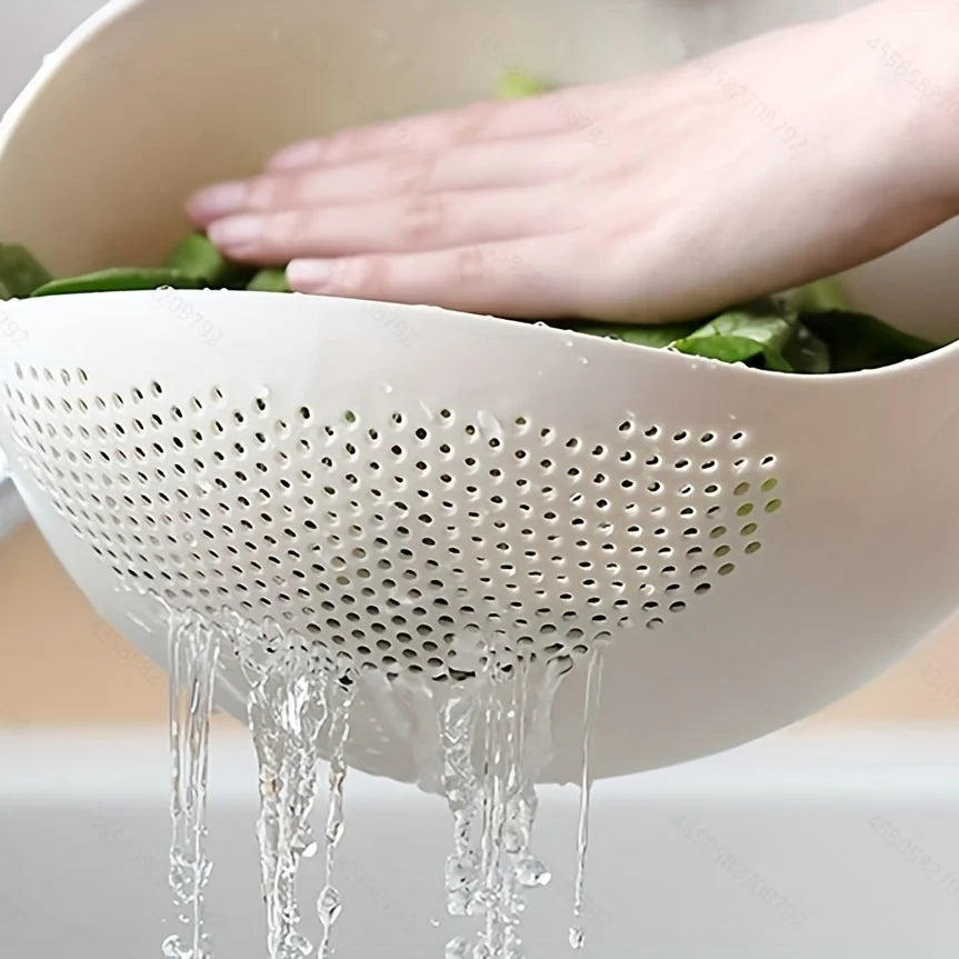 Rice Drainage Basket & Multi-Purpose Kitchen Sieve – Fruit, Vegetable & Food Strainer
