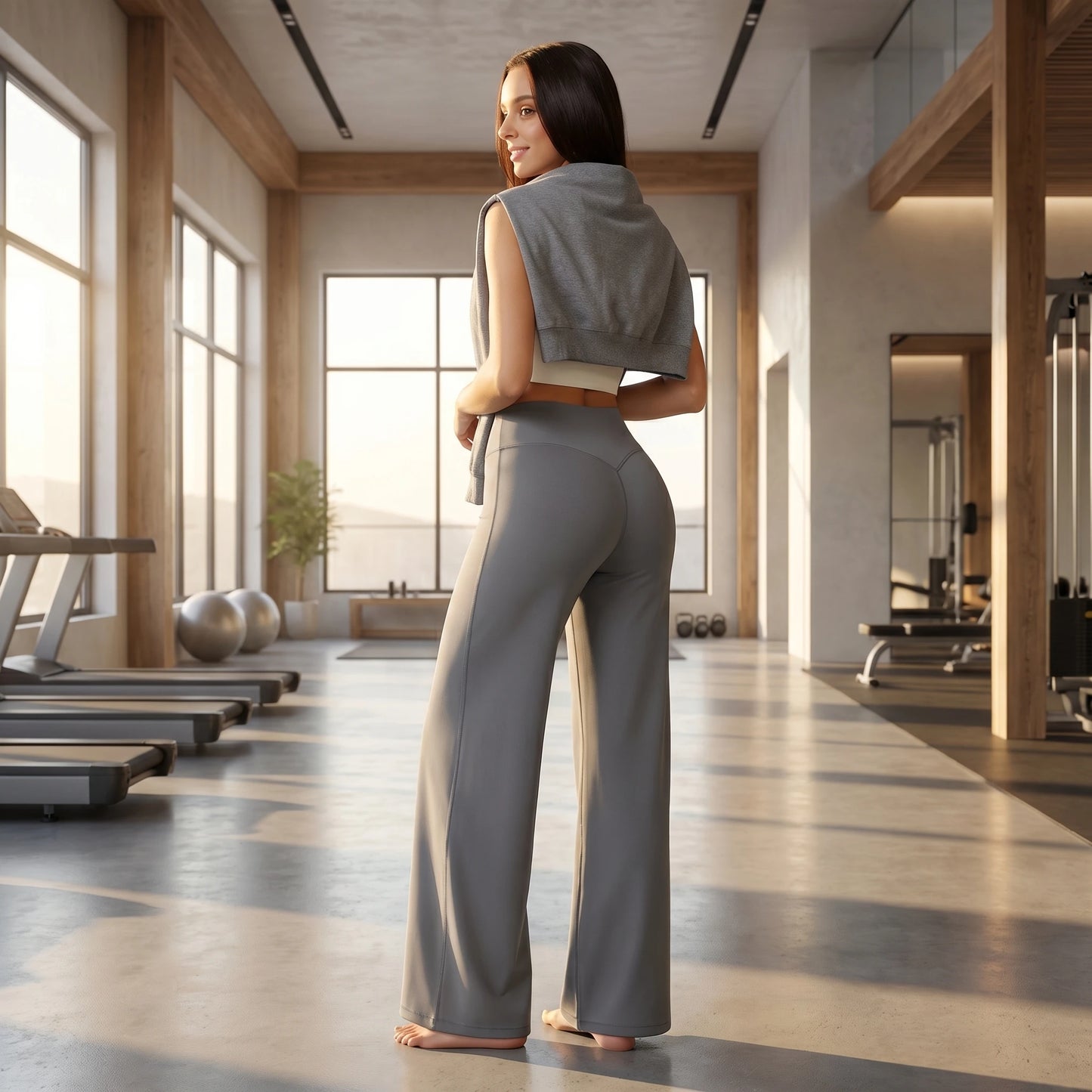 Women’s High Waist Wide Leg Yoga Pants — Tummy Control Flare Leggings