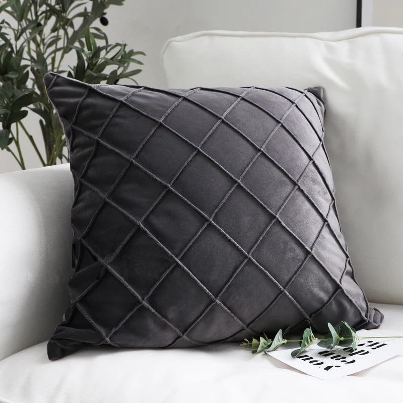 Multi-Color Velvet Cushion Cover, Nordic Style