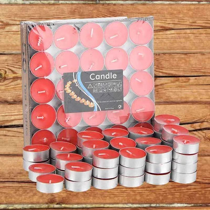 50 pieces of Round paraffin wax candle romantic layout smokeless wedding lover proposal confession smokeless tea wax