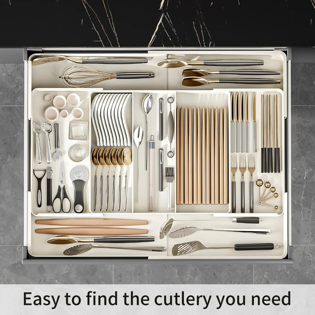 Expandable Cutlery Tray, Kitchen Drawer Organizer