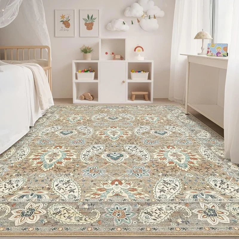 Amecrian Vintage Living Room Carpet Nonslip Machine Washable Print Coffee Table Floor Mat Large Bedroom Bedside Rug Ковер 러그