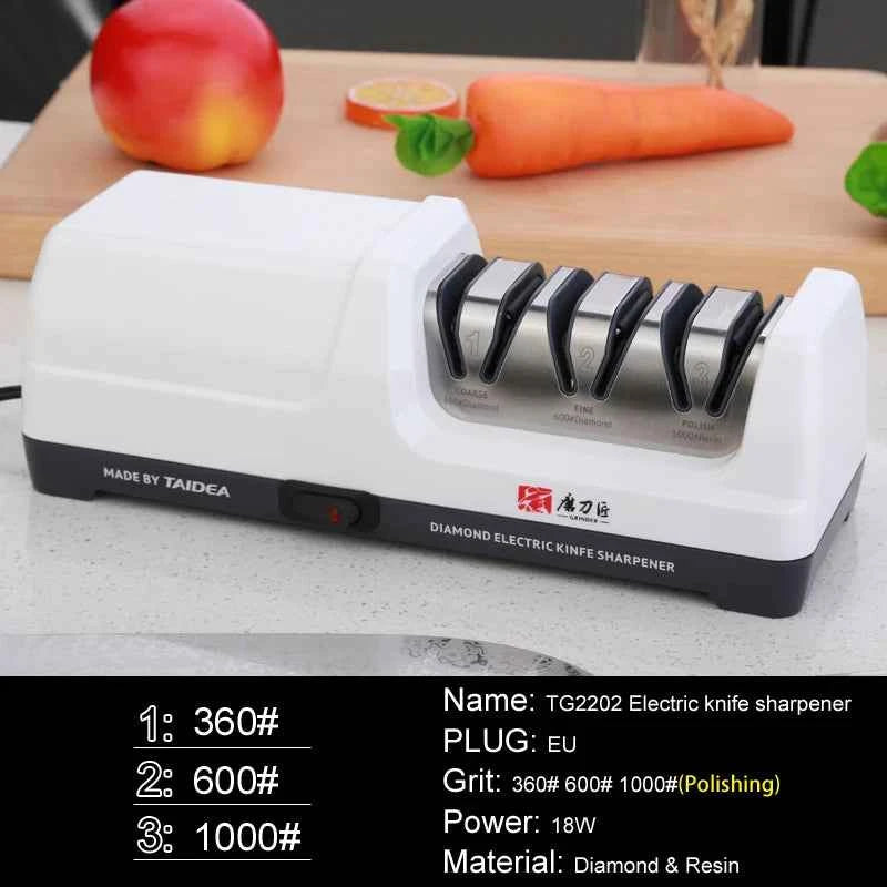 TAIDEA Professional Electric Knife Sharpener EU PLUG Grit 360/600# and Polishing Sharpening stone GrindStone Power18W