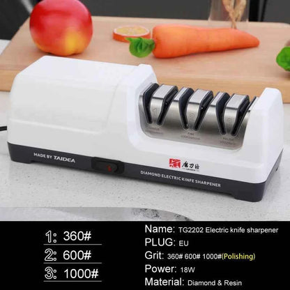 TAIDEA Professional Electric Knife Sharpener EU PLUG Grit 360/600# and Polishing Sharpening stone GrindStone Power18W