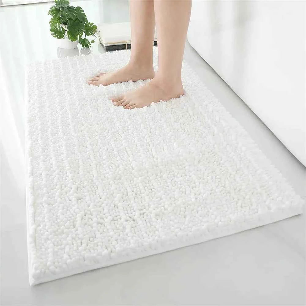 Olanly Super Absorbent Bathroom Rug Luxury Chenille Bath Mat Plush Non-slip Shower Mat Bathroom Carpet Welcome Deal Floor Mats