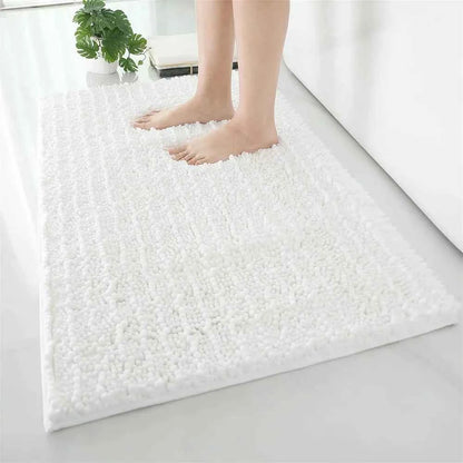 Olanly Super Absorbent Bathroom Rug Luxury Chenille Bath Mat Plush Non-slip Shower Mat Bathroom Carpet Welcome Deal Floor Mats