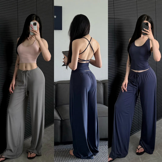 Ctenkevet – Pantalon de jogging ample taille haute pour femme, bas de survêtement décontracté, pantalon de sport baggy droit pour l'extérieur, automne