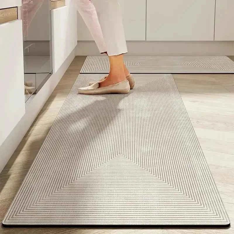 VIKAMA Kitchen Floor Mats Diatomaceous Earth Carpet Non-slip Wipable Extension Strip Dirt-resistant Absorbent Foot Mats