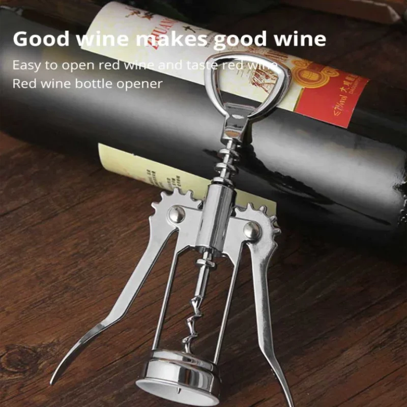 Steel Wine Corkscrew Wine Opener Multifunctional Stainless Corkscrew Kitchen Supplies Red Wine Bottle Opener Beer Driver