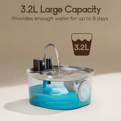 3.2L Automatic Cat Water Fountain, Motion Sensor