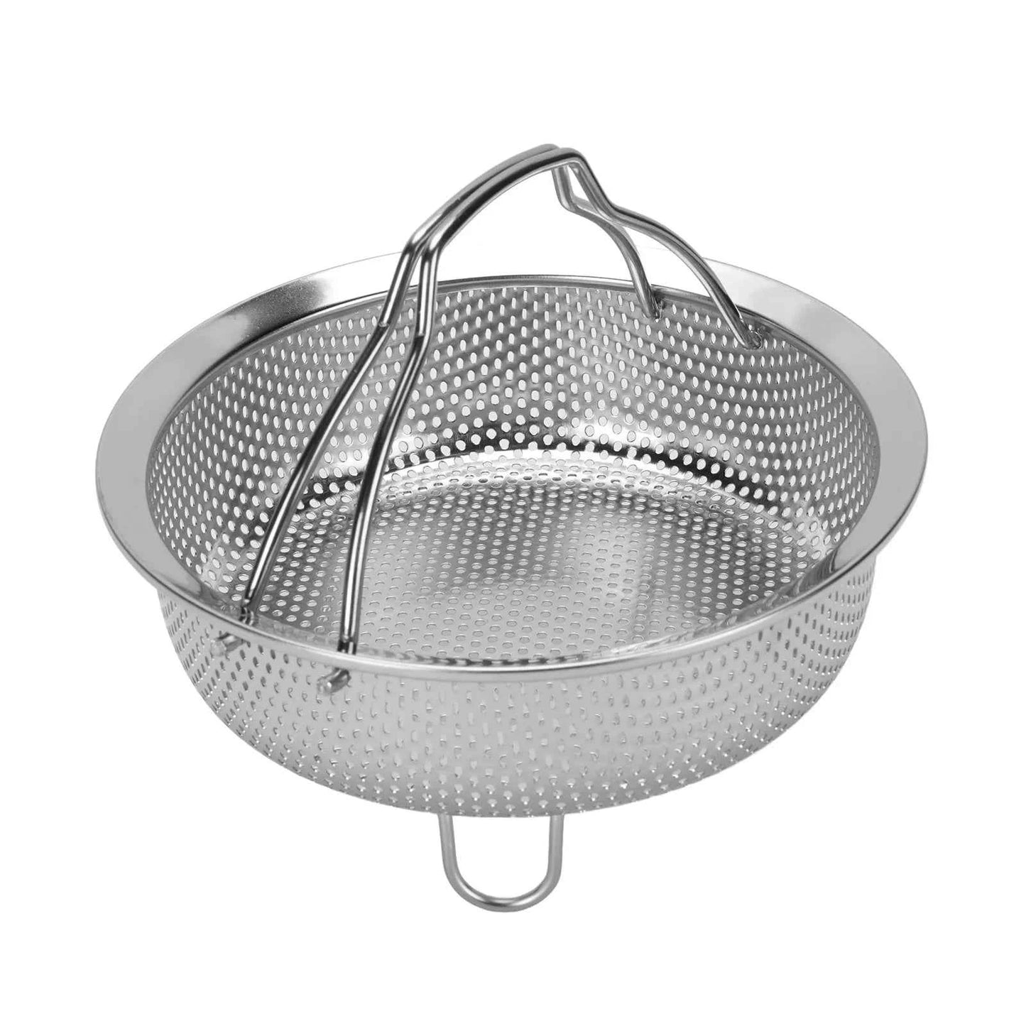 Stainless Steel Steam Basket With Foldable Handle Colander Steam Insert For Oven Electric Rice Cooker Pot Fryers Cookware