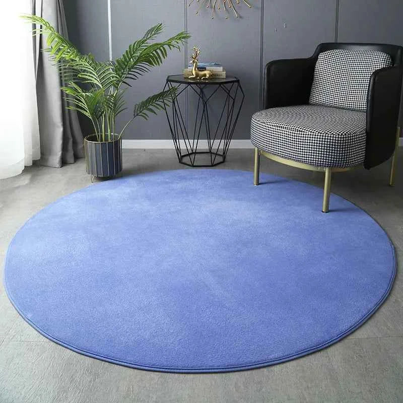 Round Thickened Coral Velvet Carpet Soft Bedroom Mats Bed Full Living Room Rugs Tatami Mat Computer Desk Balcony  Blanket