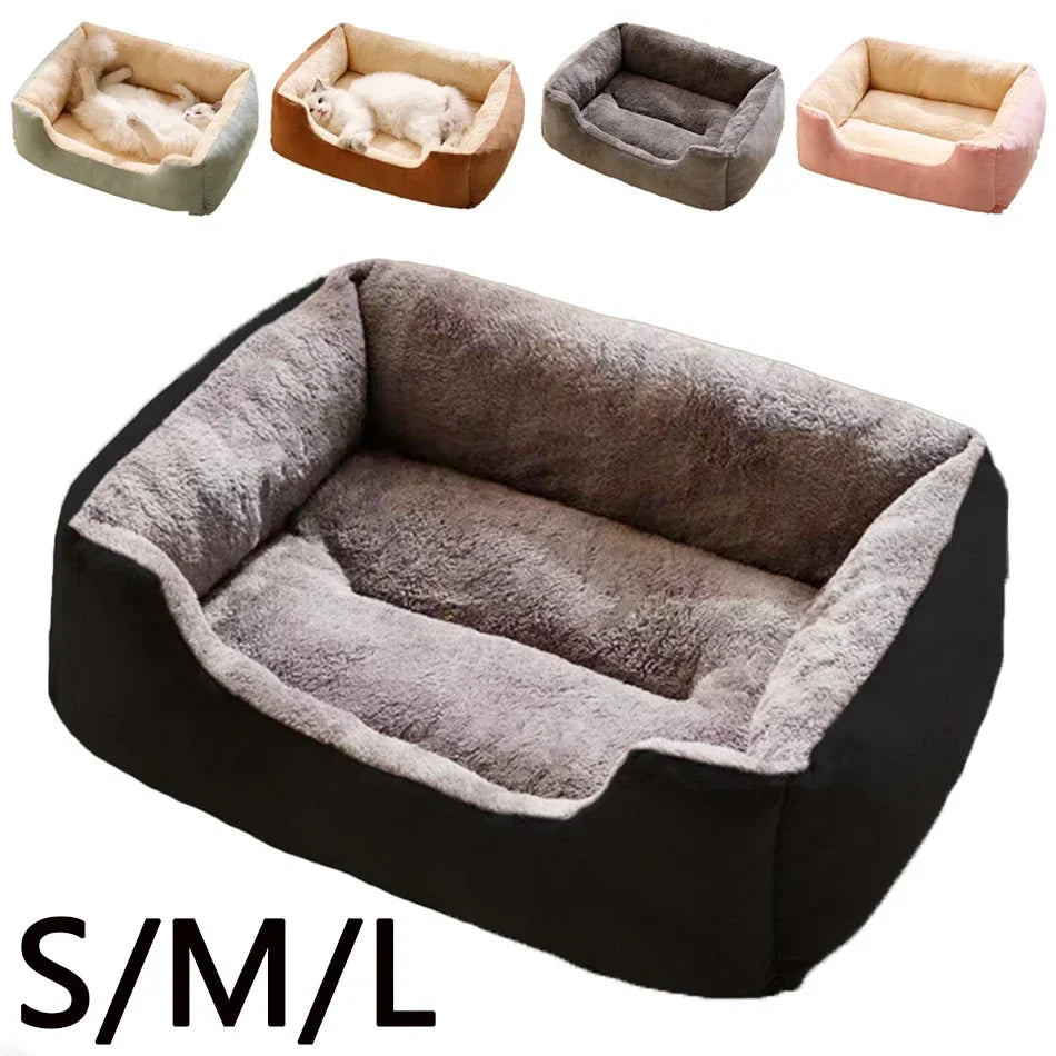 Cushioned Basket Bed for Cats & Small Dogs