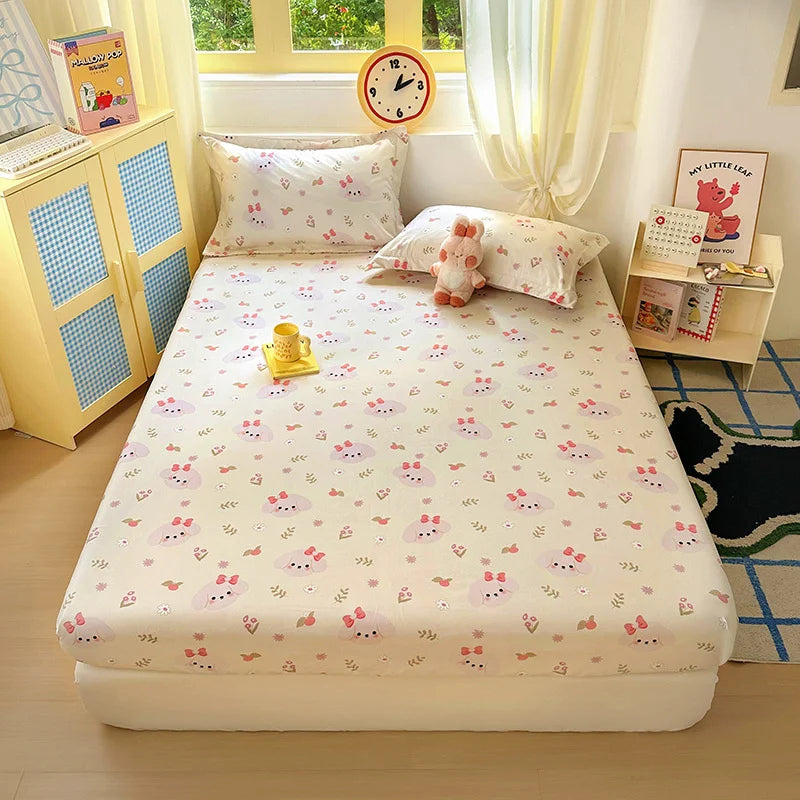 Kawaii Dinosaur Fitted Sheet | Kids Mattress Cover