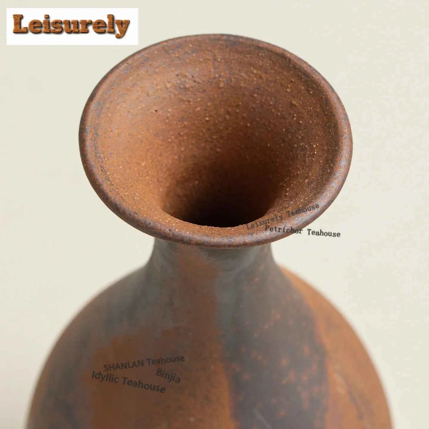 Old Rock Clay Vase Ancient Flower Basket Ornaments For Home Plant Pot Household Flowerpot Chinese Tea Set Accessories Supplies