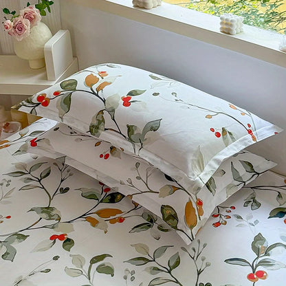 3-Piece Print Bedding Set with Fitted Sheet