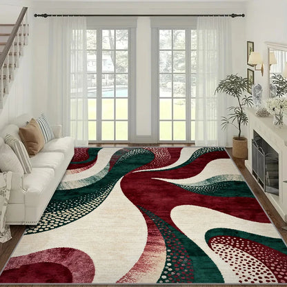 VIKAMA Modern Geometric Area Rug – Anti-Skid Durable Carpet for Living Room, Bedroom & Kids Room