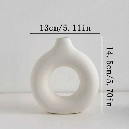 Nordic White Flower Vase Designed Plastic Plant Pot Flower Bud Bottle Floral Arrangement Display Bottle Living Room Decor