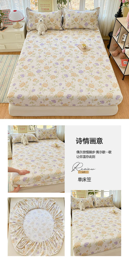 100% Cotton Cute Bear Print Bed Sheet, All Sizes