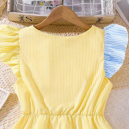 Kids Dress For Girls 8-12 Years Summer Girls Dopamine Dress Graduation Birthday Party Event Fresh Sweet Style Girls Dress