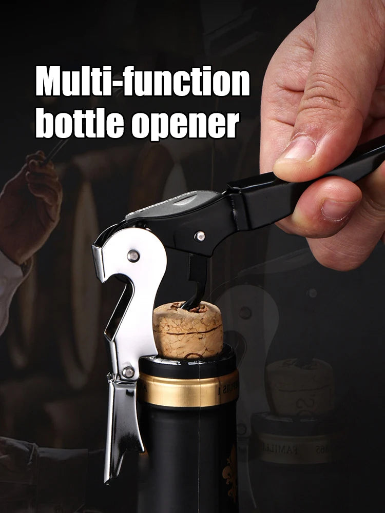 Professional Waiter's Corkscrew Wine Opener – Double Hinge with Foil Cutter