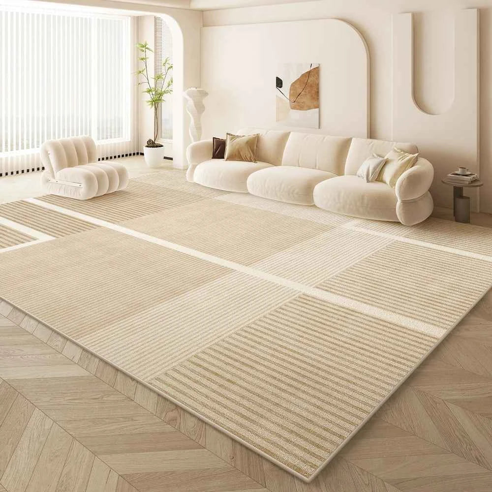 VIAKAMA Creamy Style Luxury Carpet For Living Room, Sofa, Bedroom, Balcony, Anti-Slip Floor Mat, Home Decoration