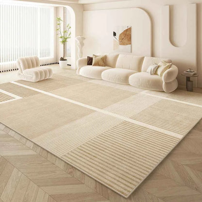 VIAKAMA Creamy Style Luxury Carpet For Living Room, Sofa, Bedroom, Balcony, Anti-Slip Floor Mat, Home Decoration