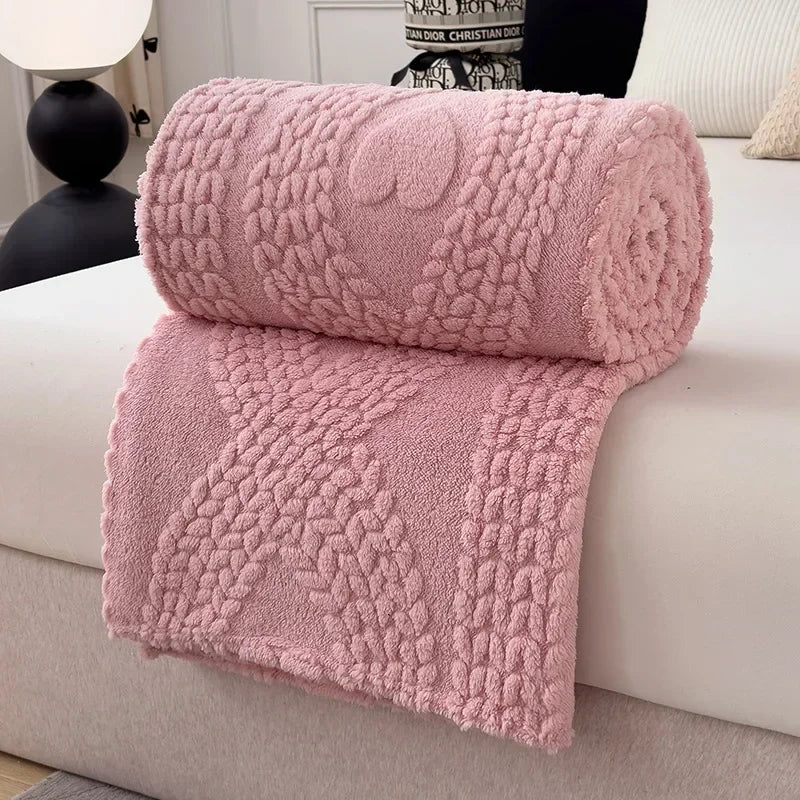 Ultra Soft Cozy Fleece Blanket Queen Size   Warm Thick Fluffy Plush Bed Blanket for All Season  Fuzzy Comfy Coverlet for Couch  Gift Idea