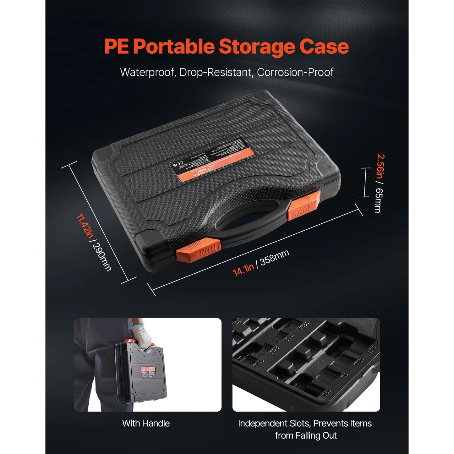 Torx Bit Socket and External Torx Socket Set 60-Piece T6-T70 TT6-TT70 TP8-TP60 E4-E24 S2 Alloy Steel and Cr-V Steel