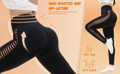 2-Pack Women’s High Waist Butt Lifting Seamless Yoga Leggings