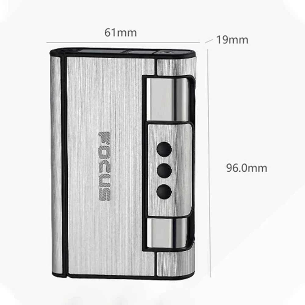 2 in 1 Automatic Cigarette Case with Lighter Compression Moisture Proof Inflatable Lighter Smoking Accessories Gadgets for Men