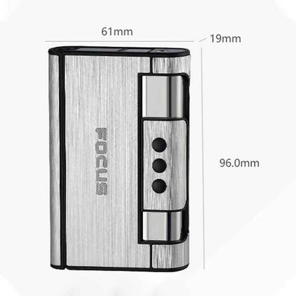 2 in 1 Automatic Cigarette Case with Lighter Compression Moisture Proof Inflatable Lighter Smoking Accessories Gadgets for Men