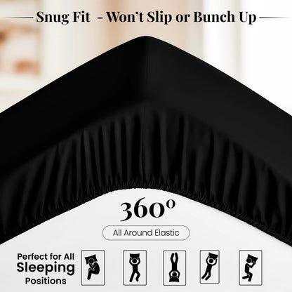 Brushed Microfiber Fitted Sheet, Deep Pocket, Wrinkle-Free