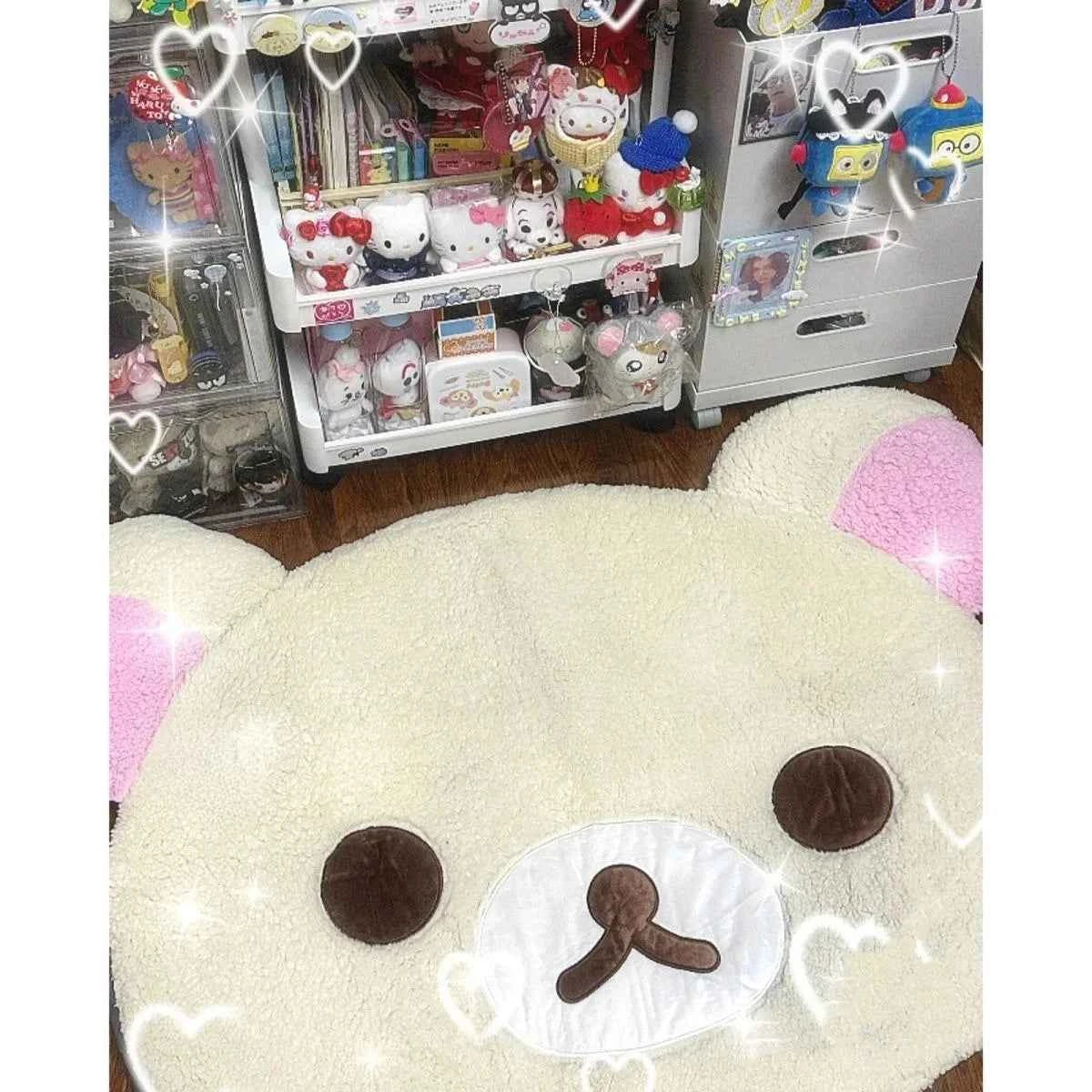 Adorable Cartoon Lazy Bear Carpet Soft Plu Bedroom Mat Home Floor Rug Office Room Study KTV Meeting Room Non-Slip Rug