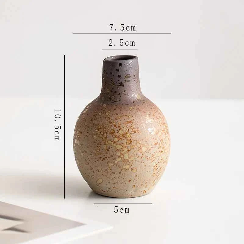 Creative Irregular Stone Shape Ceramic Vase Flowers Plant Potted Hydroponics Mini Vase Interior Aesthetics Home Decoration Gifts
