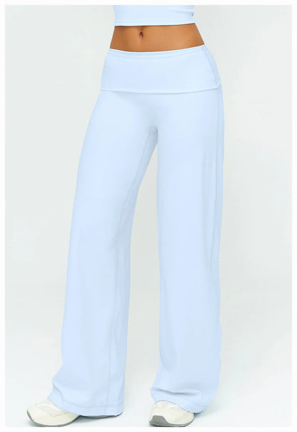 Women’s Loose Wide-Leg Sports Leggings — Slim Fit Running Trousers