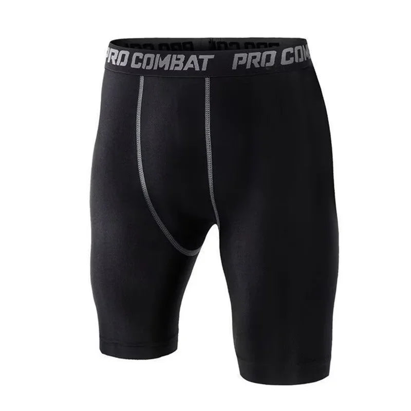 Men's Sports Leggings, Bottoming Shorts, Quick-drying Stretch Fitness, Running, Track and Field, Basketball Training, Compressio