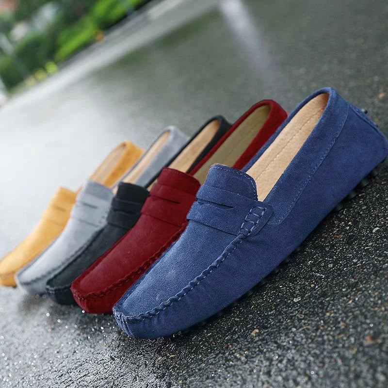 Men's Handmade Suede Genuine Leather Loafers | Slip-On Driving Moccasins