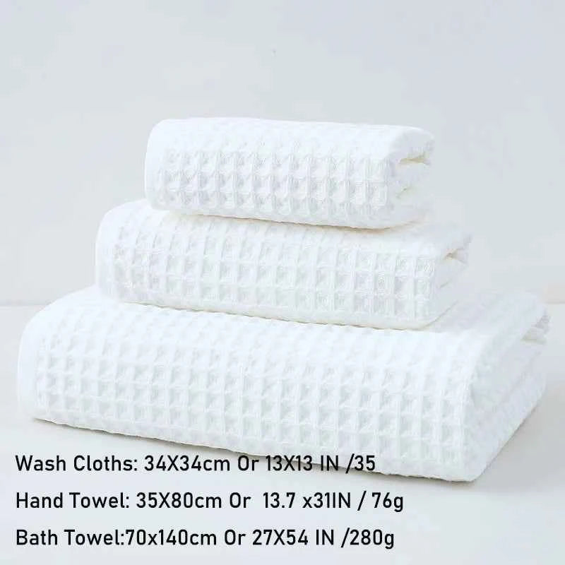 Bathroom Face Towel 100% Cotton Waffle Large Bath Towel Men Soft Child Hand Towel Hotel Gifts Wholesale Women 35X80 34X34 70X140