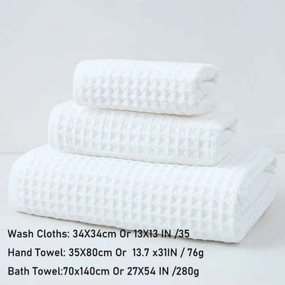Bathroom Face Towel 100% Cotton Waffle Large Bath Towel Men Soft Child Hand Towel Hotel Gifts Wholesale Women 35X80 34X34 70X140