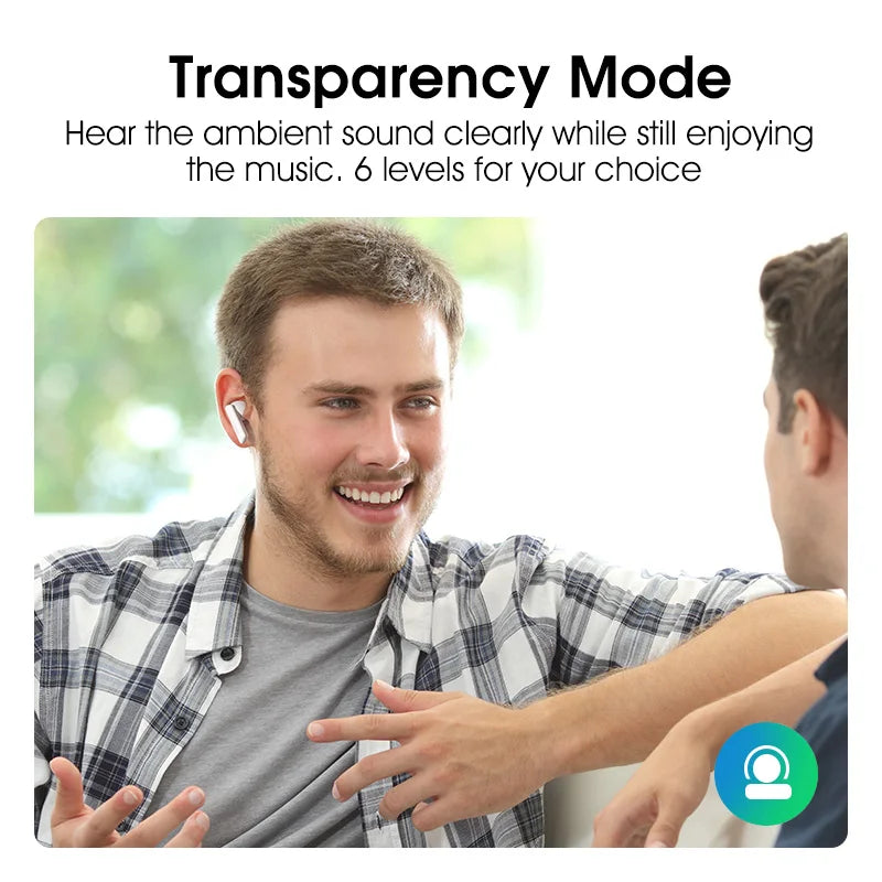QCY HT05 MeloBuds ANC Earbuds – 40dB ANC, Transparency Mode, 6-Mic, 30H Playtime