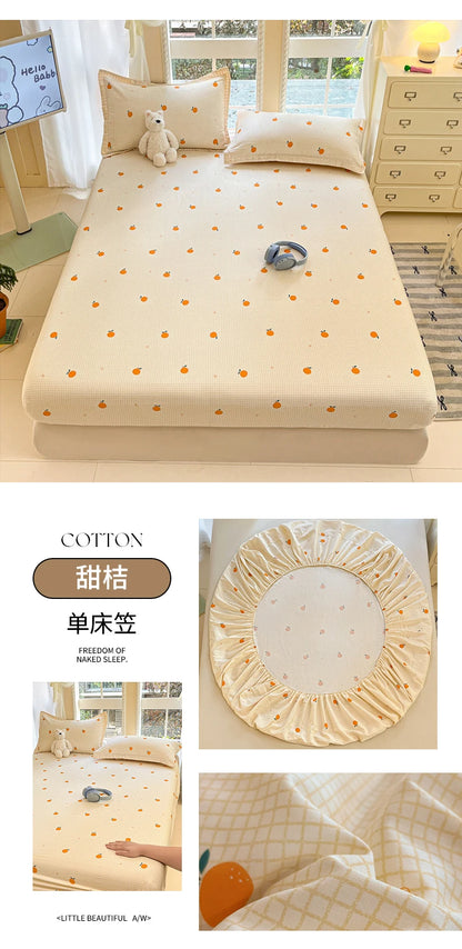 Fashion Flower Print Fitted Sheet, 100% Cotton