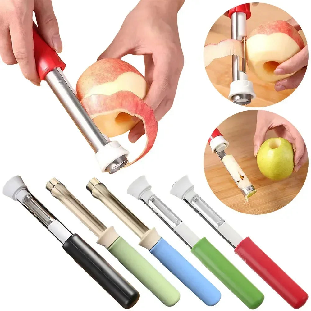 2-in-1 Telescopic Apple Peeler and Corer, Stainless Steel