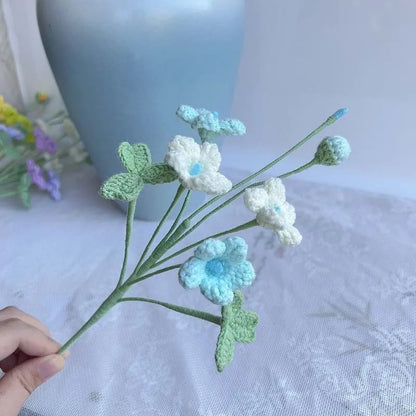Crochet Flower Cute Yarn flowers are ephemeral flower Bud Bouquet Handwoven Flower Creative Party Wedding Bouquet Decor