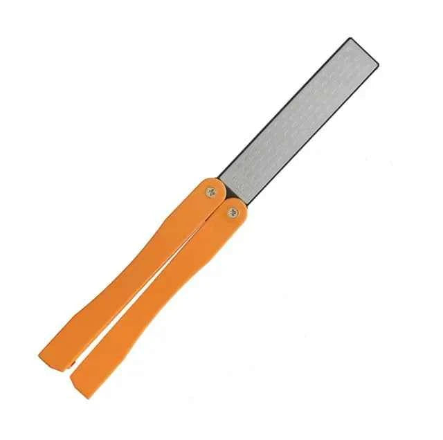 Folding Diamond Knife Sharpener Double-Sided Outdoor Portable Pocket Diamond Sharpening Stone Kitchen Tools Accessories Gadgets