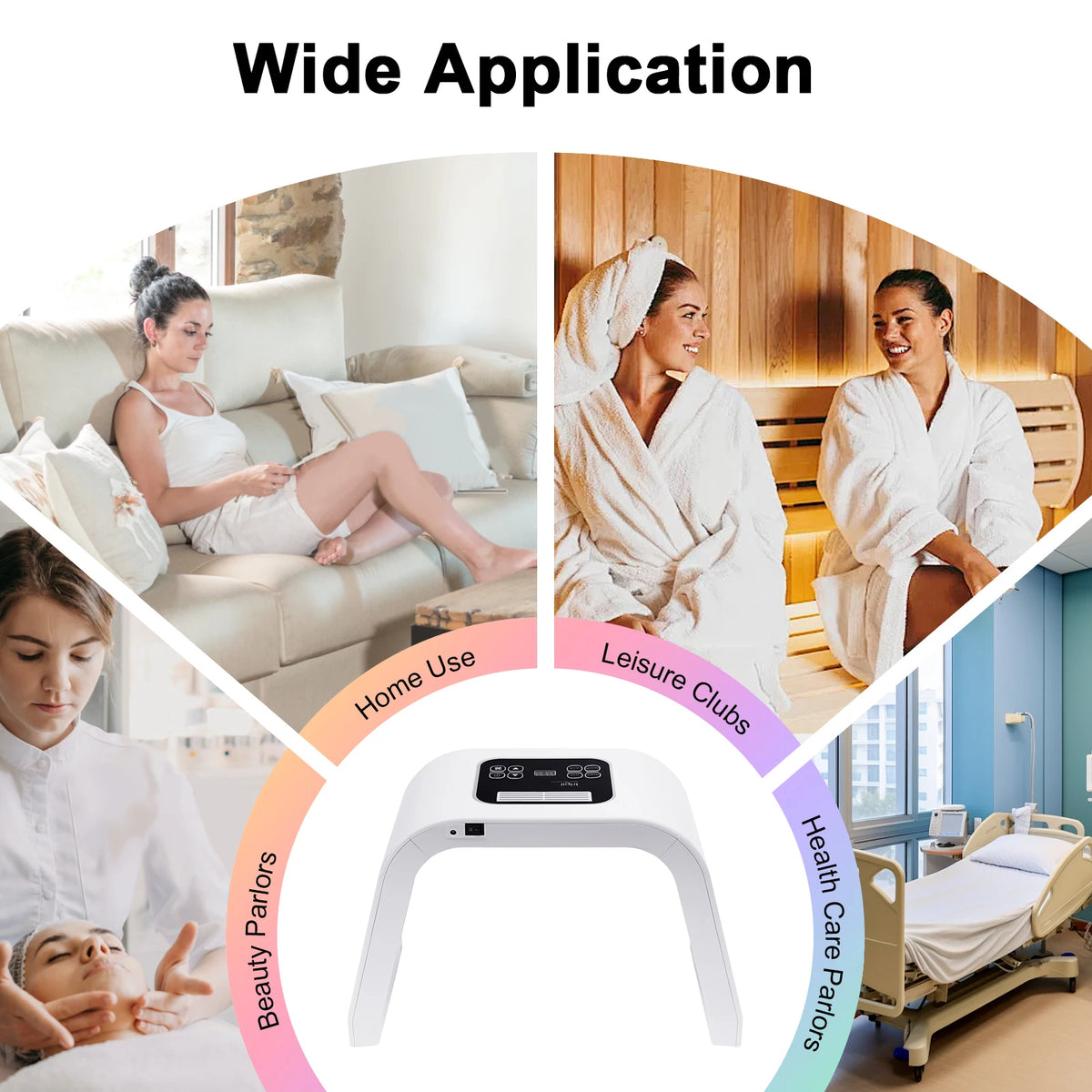 7-Color LED Face Light Therapy Machine – Salon