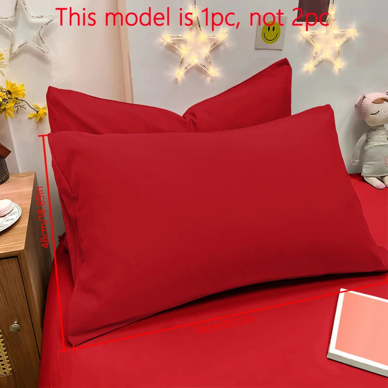 Matte Solid Tibetan Blue Pillowcase, Pocket Sealed